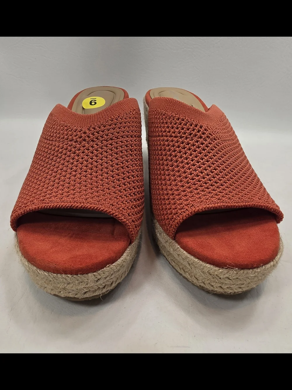 Easy Spirit Knit Slip-On Espadrille Wedge in Terracotta
